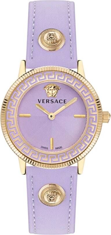 Versace V Tribute lederen horloge , Paars, Dames