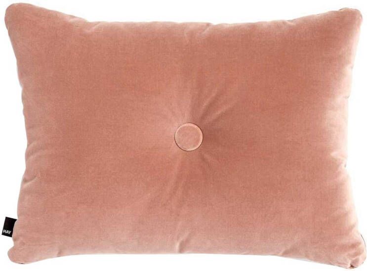 HAY Dot Cushion 1 Knoop Velours Kussen Roze