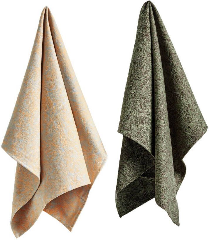 Hay No 6 Ballpoint Scribble theedoek 52 x 75 cm set van 2