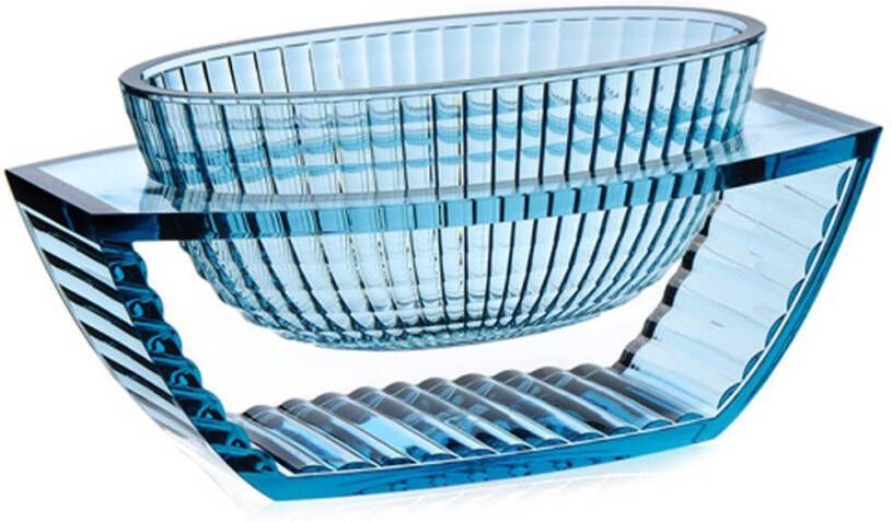 Kartell U Shine Vaas Laag Blauw
