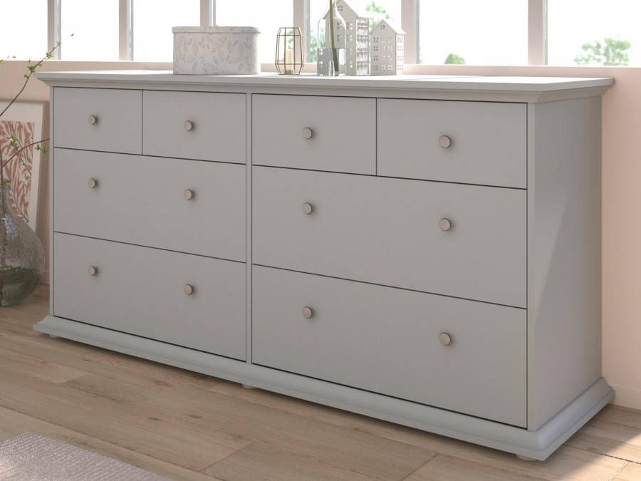 Mobistoxx Dressoir MARGARET 8 lades grijs