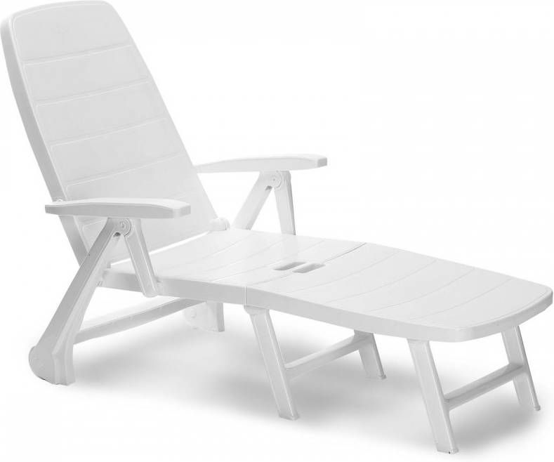 Mobistoxx Opvouwbare ligstoel CHARLES wit