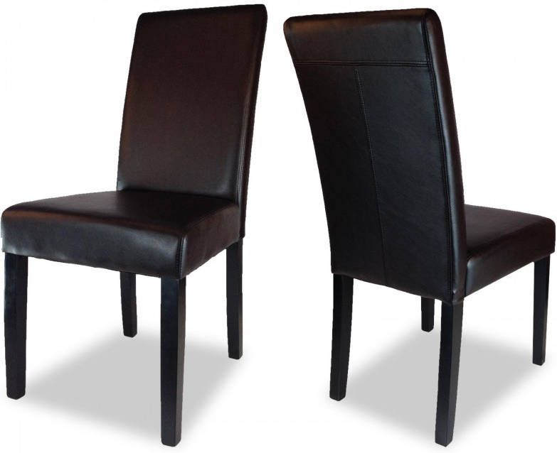 Mobistoxx Set van 2 stoelen EMORA donker bruin