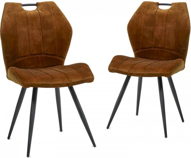 Mobistoxx Set van 2 stoelen IMPERIO cognac