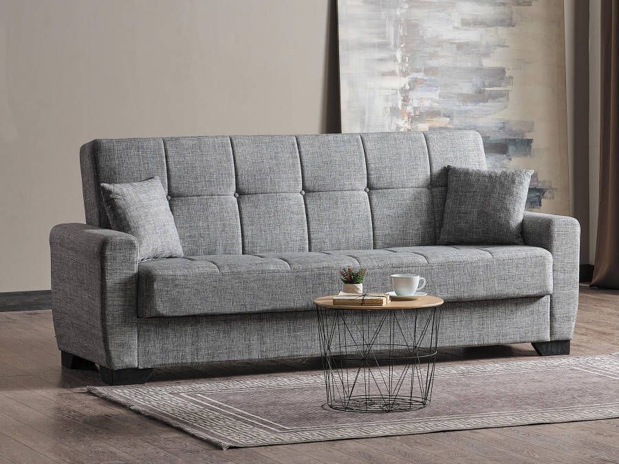 Mobistoxx Slaapbank MERLIN 2 plaatsen lichtgrijs