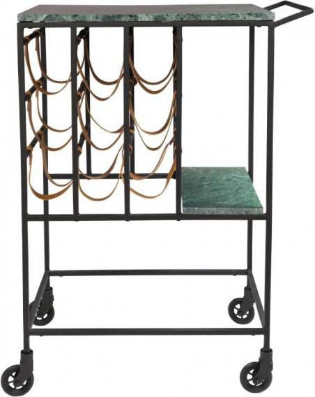 Dutchbone Mil Serveer Trolley Metaal 87 x 65 cm Groen