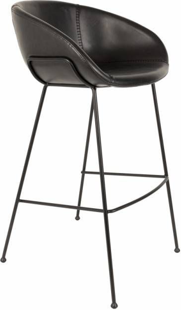 Zuiver Feston Barstoel PU-Leer 54,5 x 98,5 cm Zwart
