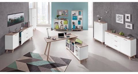GERMANIA Hoekbureau Oslo met geïntegreerd dressoir