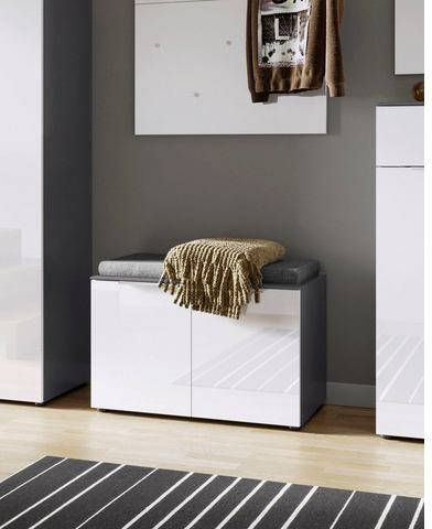 Germania Rimini Halbank met Kussen Grafiet/Wit