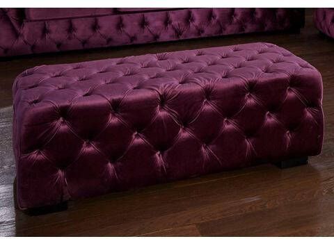 Guido Maria Kretschmer Home&Living Hocker Kalina met klassieke chesterfield capitonnage