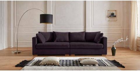 Guido Maria Kretschmer Home&Living Megabank Arles Overtrekstof in katoen/linnenmix, met eiken poten