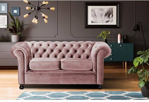 Home affaire 2 zitsbank Chesterfield Home met chique capitonnage en kenmerkende armleuningen