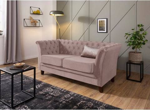 Home affaire 2 zitsbank DOVER luxueuze capitonnage in chesterfield look