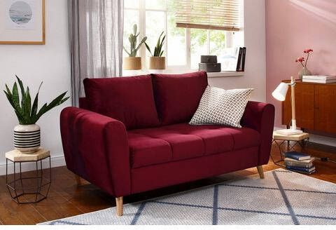 Home affaire 2 zitsbank Penelope luxe met bijzonder hoogwaardige bekleding voor maximaal 140 kg per zitoppervlak