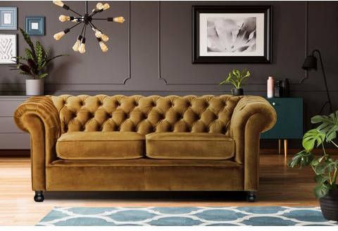 Home affaire 3 zitsbank Chesterfield Home met chique capitonnage en kenmerkende armleuningen