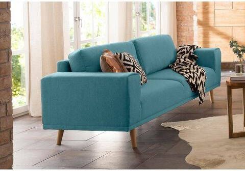 Home affaire 3 zitsbank Lasse in scandinavische stijl met houten poten