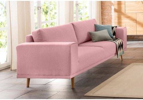 Home affaire 3 zitsbank Lasse in scandinavische stijl met houten poten