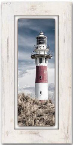 Home affaire Artprint op hout Vuurtoren maritiem, 40x80 cm