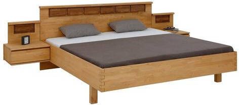 Home affaire Bed Armanda Bed "Armanda" en 2 nachtkastjes, hoofdbordpaneel met geïntegreerde ledverlichting