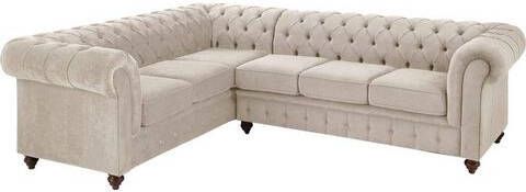 Home affaire Chesterfield bank CHESTERFIELD met knoopsluiting, ook in leer