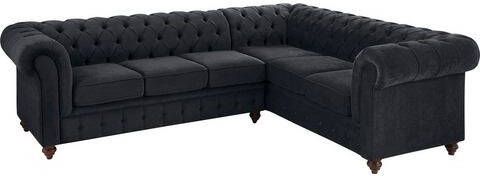 Home affaire Chesterfield bank CHESTERFIELD met knoopsluiting, ook in leer