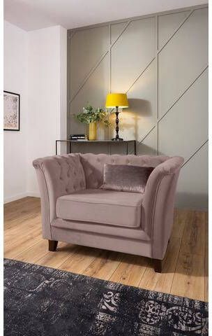 Home affaire Chesterfield fauteuil DOVER past bij de "dover" serie met luxueuze capitonnage en los kussen