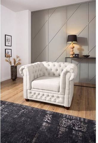 Home affaire Chesterfield fauteuil New Castle hoogwaardige capitonnage, bxdxh 104x86x72 cm