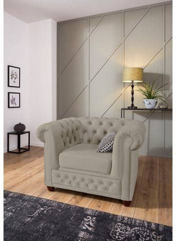 Home affaire Chesterfield fauteuil New Castle hoogwaardige capitonnage, bxdxh 104x86x72 cm
