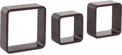 Home affaire Decoratief wandrek Decoratief rek, wanddecoratie, retro(set, 3 stuks )