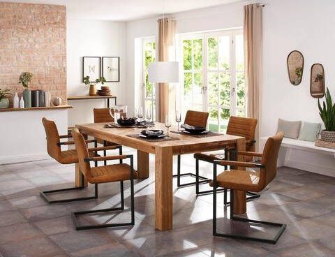 Home affaire Eethoek Alberte bestaand uit de sabina stoel + marianne eettafel(set, 7 delig )