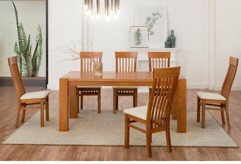 Home affaire Eethoek AMORE bestaand uit de tafel dominik en de stoelen(set, 5 delig )