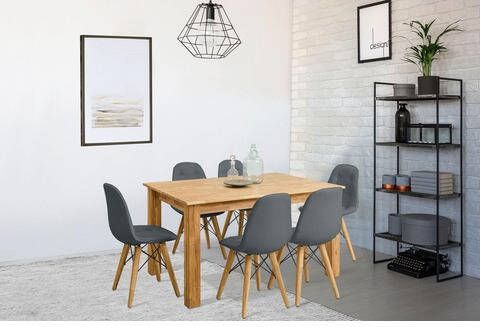 Home affaire Eethoek Ben bestaand uit 6 stoelen en 1 eettafel, breedte van de eettafel 160 cm(set, 7 delig 7 delig 7 stuks )