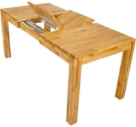 Home affaire Eethoek Edward/Donna bestaand uit edward eettafel 120 cm en set van 4 donna stoelen met een microvezel bekleding(set, 5 delig )