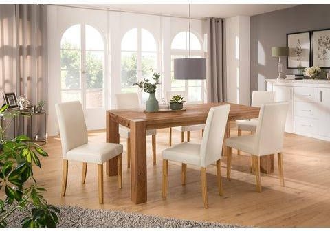 Home affaire Eethoek Livara bestaand uit 6 lucca stoelen en de mary eettafel(set, 7 delig )