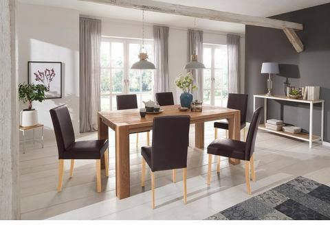 Home affaire Eethoek Livara bestaand uit 6 lucca stoelen en de mary eettafel(set, 7 delig )