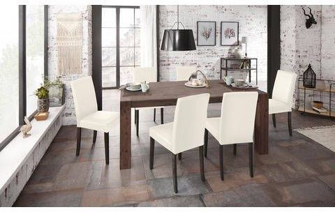 Home affaire Eethoek Silje bestaand uit 6 lucca stoelen en de maggie eettafel(set, 7 delig )