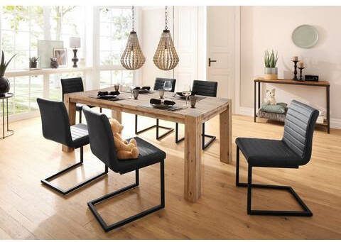 Home affaire Eethoekset Bine bestaand uit 6 Sabine stoelen zonder armleuning en de Maggie eettafel(7 delig )