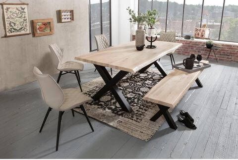 Home affaire Eettafel TRISTAN met boomrand(3 stuks )