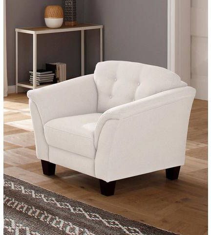 Home affaire Fauteuil Lillesand met binnenvering, capitonnage achter, poten van beukenhout