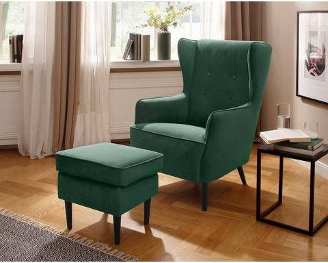 Home affaire Fauteuil Niebüll met houten voetjes