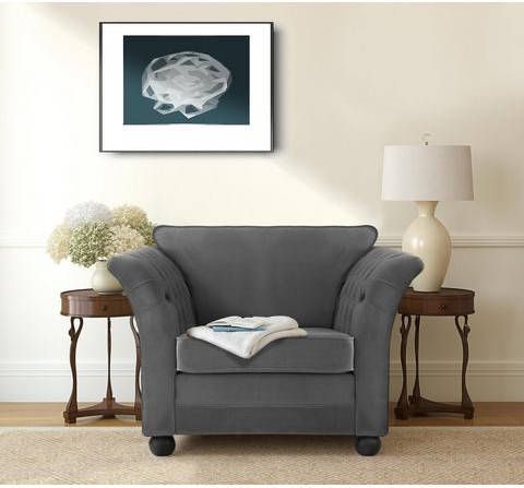 Home affaire Fauteuil Pajero met capitonnage aan binnenkant van de armleuning, opstaande naad