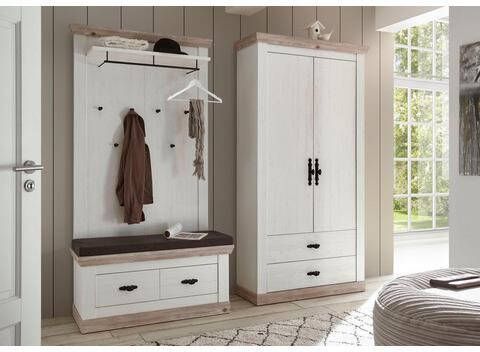 Home affaire Halmeubelset Florence bestaand uit 1 bank, 1 paneel en 1 kast(3 stuks )