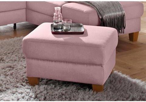 Home affaire Hocker Alta met binnenvering en contrastnaad, poten beuken eikenkleur
