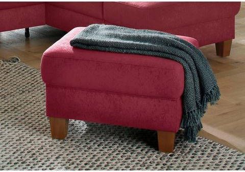 Home affaire Hocker Alta met binnenvering en contrastnaad, poten beuken eikenkleur