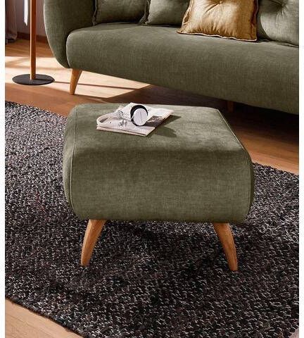 Home affaire Hocker Baggio met houten voetjes