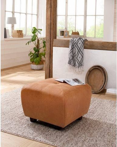 Home affaire Hocker Falk met structuurstof of luxe microvezel in leer look