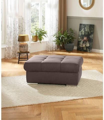 Home affaire Hockerbank Lotus naar keuze met bergruimte, in 3 stofkwaliteiten