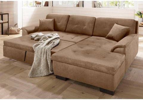 Home affaire Hoekbank Bergen optioneel met bedfunctie