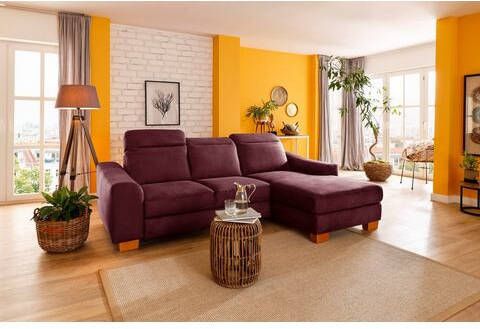 Home affaire Hoekbank Dundee naar keuze met verstelbare hoofdsteun en extra met slaapfunctie en bedkist