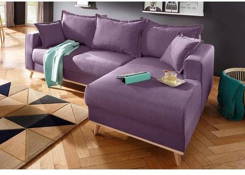 Home affaire Hoekbank EDINA ook in katoenmix overtrekstof, in scandinavische stijl